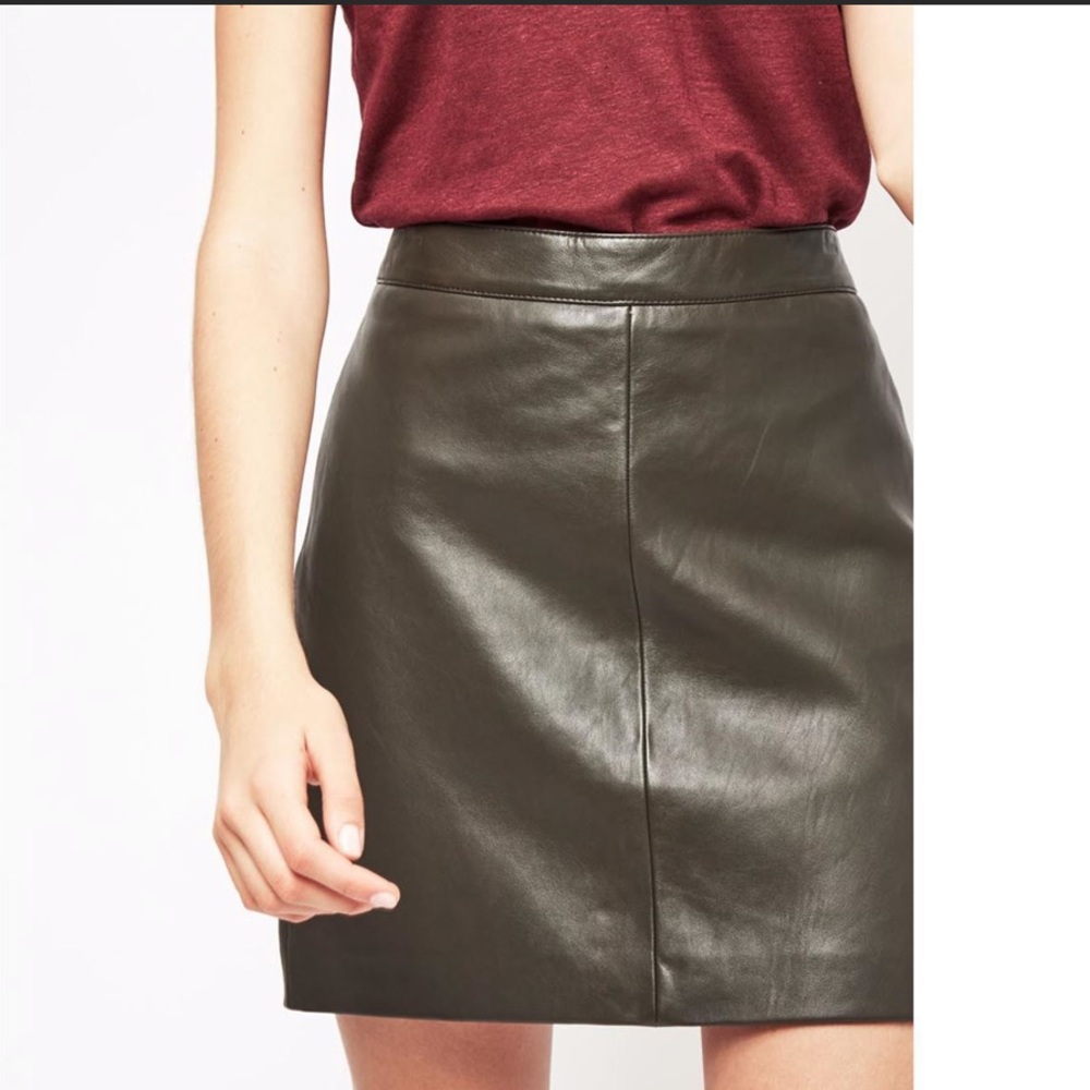Black Faux Leather Skirt - Picture 3 of 3